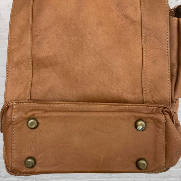 Volare Brown Genuine Leather Tote Bag Shoulder Purse Medium Handbag - Picture 12 of 15